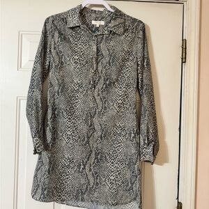 Snake Print Mini Dress - Black & White